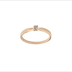 Ring rdguld 14 karat 4 greb 0,20ct WSI diamant